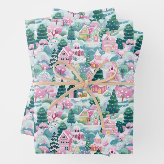 Preppy Christmas Wrapper Geschenkpapier Set (Beispiel)