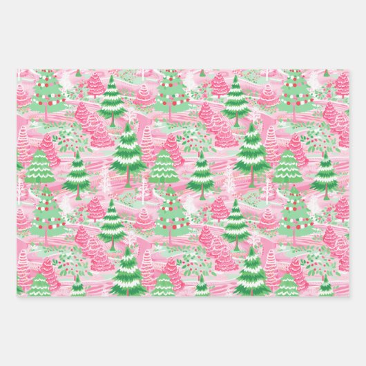 Preppy Christmas Wrapper Geschenkpapier Set (Vorderseite 3)