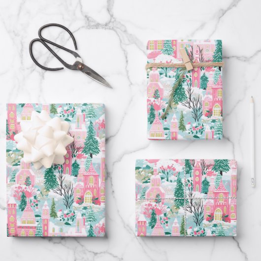 Preppy Christmas Wrapper Geschenkpapier Set (Vorderseite)