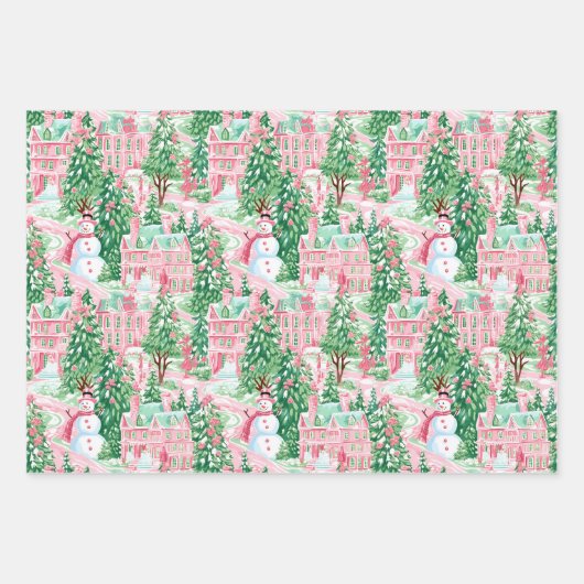 Preppy Christmas Wrapper Geschenkpapier Set (Vorderseite 2)