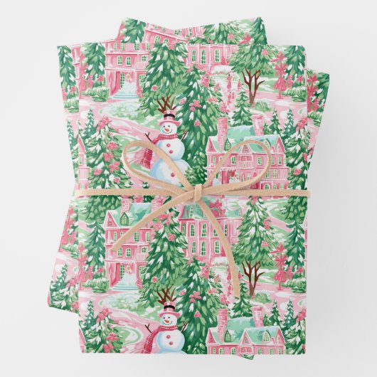 Preppy Christmas Wrapper Geschenkpapier Set (Beispiel)