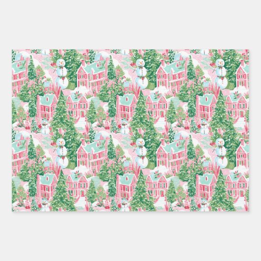 Preppy Christmas Wrapper Geschenkpapier Set (Vorderseite)