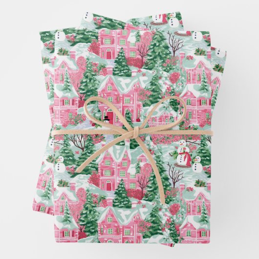 Preppy Christmas Wrapper Geschenkpapier Set (Beispiel)