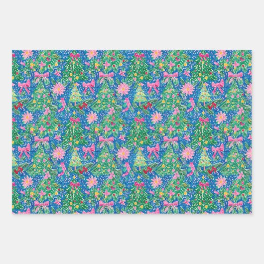 Preppy Christmas Wrapper Geschenkpapier Set (Vorderseite 2)