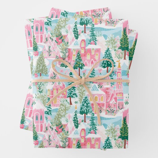 Preppy Christmas Wrapper Geschenkpapier Set (Beispiel)