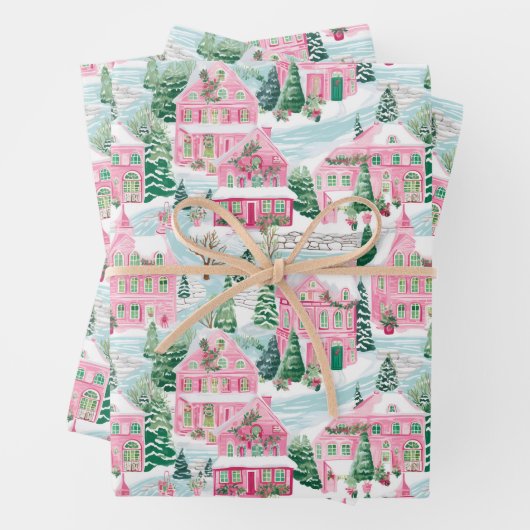 Preppy Christmas Wrapper Geschenkpapier Set (Beispiel)