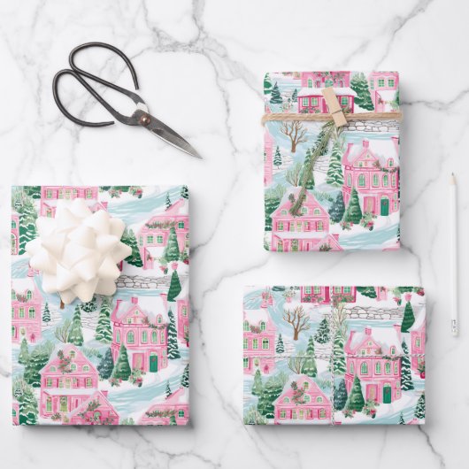 Preppy Christmas Wrapper Geschenkpapier Set (Vorderseite)