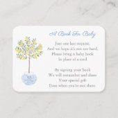 Preppy Citrus Lemon Tree bringen ein Buch Baby Dus Begleitkarte (Vorderseite)