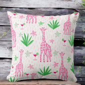 Preppy Classic Giraffen und Cosmopolitans Dschunge Kissen