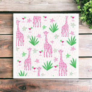 Preppy Classic Giraffen und Cosmopolitans Dschunge Serviette