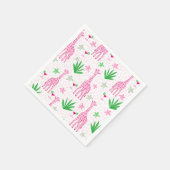 Preppy Classic Giraffen und Cosmopolitans Dschunge Serviette (Ecke)