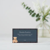 Preppy Classic Teddy Bear Baby Shower Begleitkarte (Stehend Vorderseite)