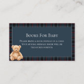 Preppy Classic Teddy Bear Baby Shower  Begleitkarte (Vorderseite)