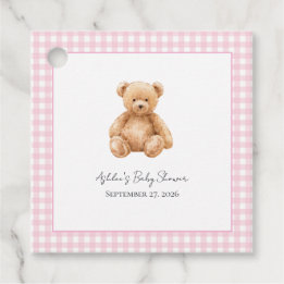 Preppy Classic Teddy Bear Baby Shower Geschenkanhä Geschenkanhänger