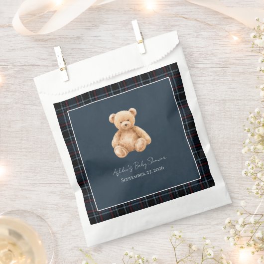 Preppy Classic Teddy Bear Baby Shower  Geschenktütchen (Ausgeschnitten)