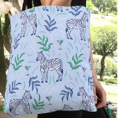 Preppy Classic Zebras und Martinis Blue Tasche