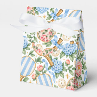 Preppy Coastal Chic Pickleball Blau & Rosé Geschenkschachtel