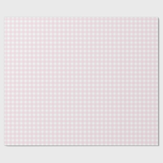 Preppy Coastal Hütte Pink Gingham Geschenkpapier (Flach)