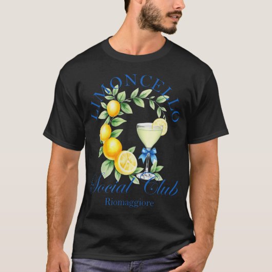Preppy Coastal Oma Italienische Limoncello Soziale T-Shirt (Vorderseite)
