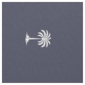 Preppy Coastal Palm Tree on Midnight Blue Stoff (Nahaufnahme)