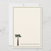 Preppy Coastal Palm Tree Personalized Mitteilungskarte (Vorderseite)