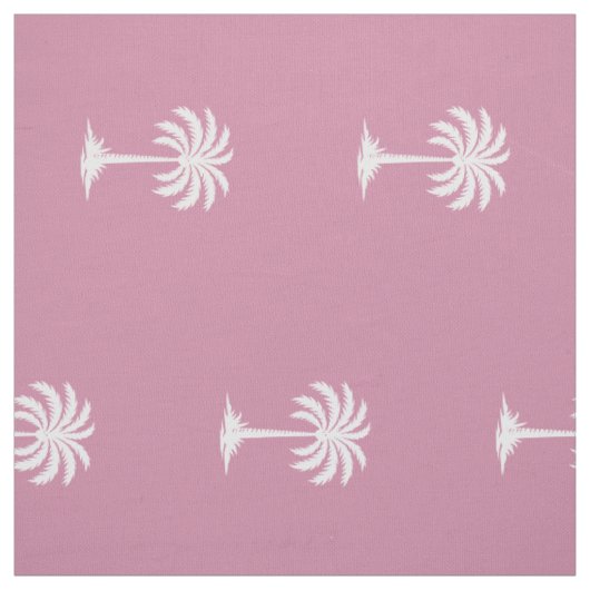 Preppy Coastal Palm Trees on Dusty Pink Stoff (Muster)
