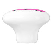 Preppy Coastal Pink Whale Keramikknauf (Seitenansicht)