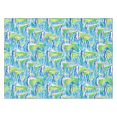 Preppy Coastal Sailboats Tischdecke (Vorderseite (Horizontal))