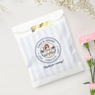 Preppy Coastal Tinis & Bikinis Strand Junggesellin Geschenktütchen