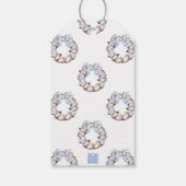 Preppy Coaster Oyster Bow Wreath Weihnachten Geschenkanhänger (Rückseite)