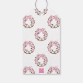 Preppy Coaster Oyster Bow Wreath Weihnachten Geschenkanhänger (Rückseite)