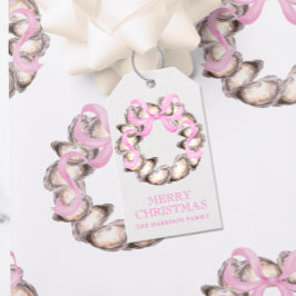 Preppy Coaster Oyster Bow Wreath Weihnachten Geschenkanhänger