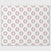 Preppy Coaster Oyster Bow Wreath Weihnachten Geschenkpapier (Flach)