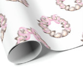 Preppy Coaster Oyster Bow Wreath Weihnachten Geschenkpapier (Rolleneckpunkt)