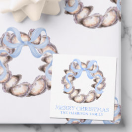 Preppy Coaster Oyster Bow Wreath Weihnachten Mitteilungskarte