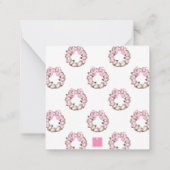 Preppy Coaster Oyster Bow Wreath Weihnachten Mitteilungskarte (Rückseite)