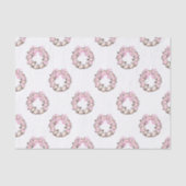 Preppy Coaster Oyster Bow Wreath Weihnachten Seidenpapier (Vorderseite)