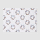 Preppy Coaster Oyster Bow Wreath Weihnachten Seidenpapier (Vorderseite)