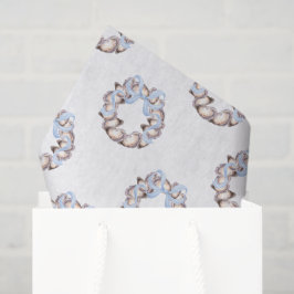 Preppy Coaster Oyster Bow Wreath Weihnachten Seidenpapier