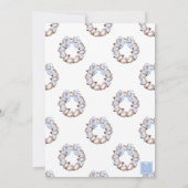 Preppy Coaster Oyster Bow Wreath Weihnachtsgebäck Einladung (Rückseite)