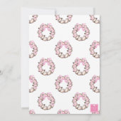 Preppy Coaster Oyster Bow Wreath Weihnachtsgebäck  Einladung (Rückseite)