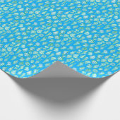 Preppy Coastes Muscheln am blauen Meer Geschenkpapier (Ecke)