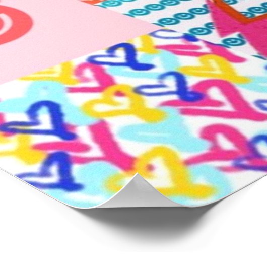 Preppy-Collage Poster (Ecke)