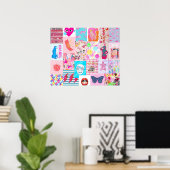 Preppy-Collage Poster (Heimbüro)