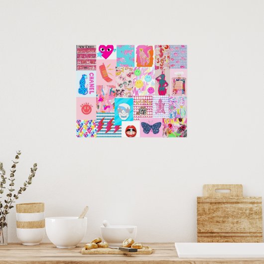Preppy-Collage Poster (Küche)