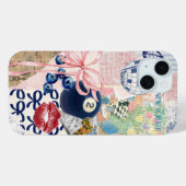 Preppy Collage, Summer Collage Phone Case (Rückseite (Horizontal))