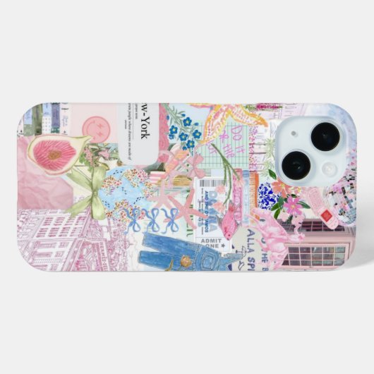Preppy Collage, Summer Collage Phone Case (Rückseite (Horizontal))
