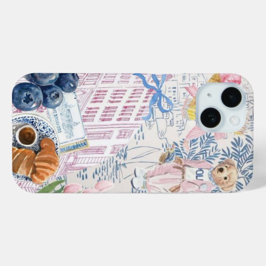 Preppy Collage, Summer Collage Phone Case (Rückseite (Horizontal))