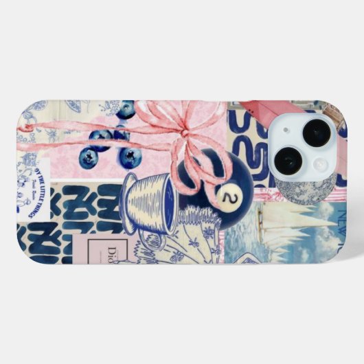 Preppy Collage, Summer Collage Phone Case (Rückseite (Horizontal))