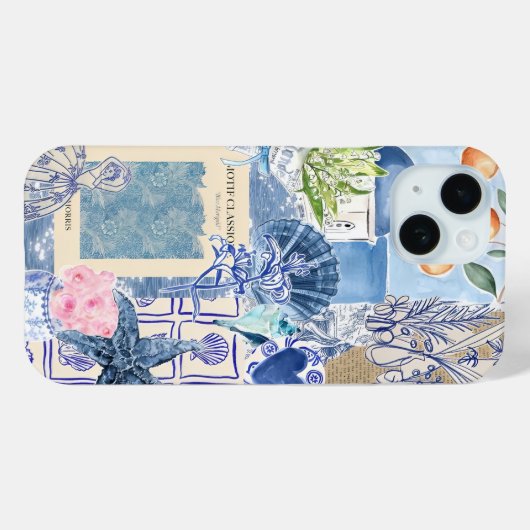 Preppy Collage, trendy Summer Collage Phone Case (Rückseite (Horizontal))